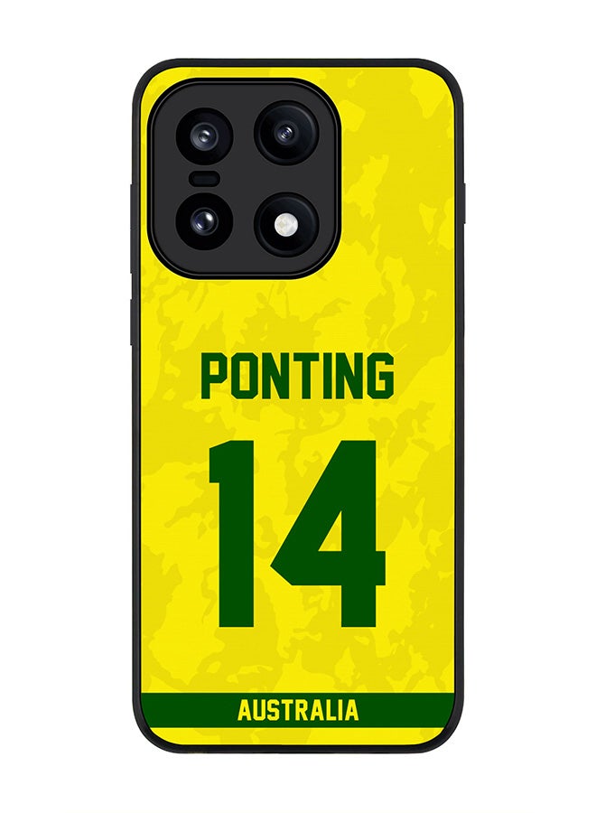 Stylizedd For OnePlus 15 Case,Slim fit Camera Protection, Shockproof Thin Phone cover  - Australia Ricky Ponting, Jersey No 14 - Image 1